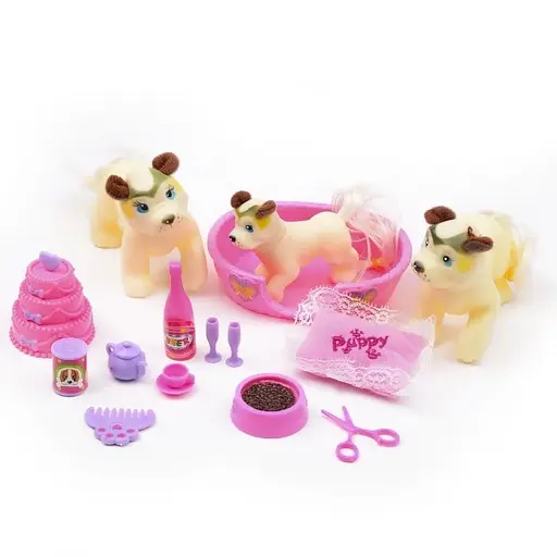 Ігровий набір Фігурки цуценят на вечірці IE44B