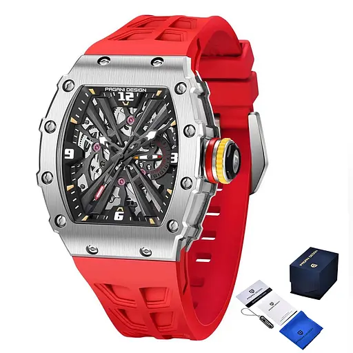 Наручные часы мужские PD-1738 Silver-Red Pagani Design acs0031171 - фото 1