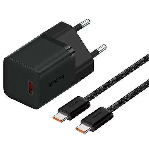 СЗУ Baseus GaN5 Fast Charger (mini) 30W (1USB-C) + кабель Type-C to Type-C (P10110902)