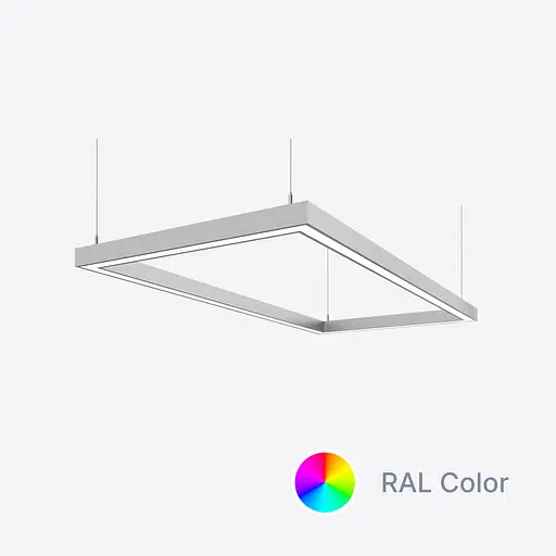 Світлодіодний світильник X-LED 180ВТ прямокутник ral (1240*640*43) LSNP-180c - фото 1