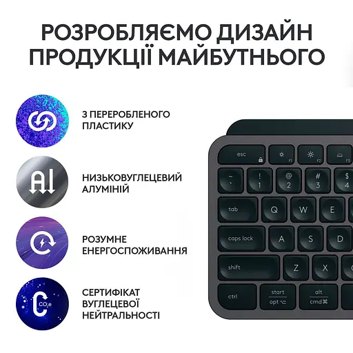 Клавіатура  Logitech MX Keys S Graphite (920-011593) - фото 3