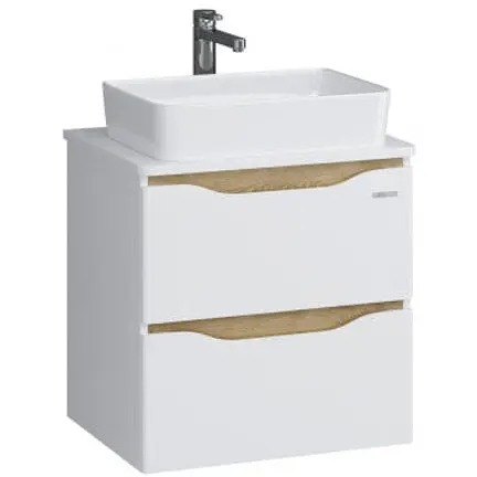 Тумба підвісна Sanwerk Ліга Air 60 мессина з Топ панеллю та умивальником Rapid 50x35 (MV0000906) - фото 1