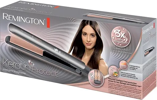 Випрямляч Remington Keratin Protect, 55 Вт, температурних режимів 5, 160-230С, кераміка, сріблястий - фото 4