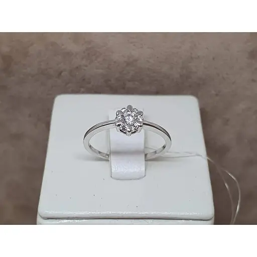 Срібне кільце Qvaliz з фіанітами. 90100596 16,5 - фото 4