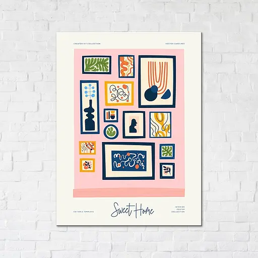 Картина-постер Brushme Домашняя галерея на холсте 30 x 40 см - фото 1