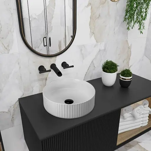 Умивальник Rea Delia white накладний REA-U0601, Білий - фото 2