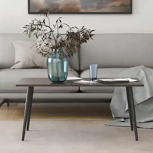 Стіл журнальний Монтана Ferrum-decor 45x100x50 Чорний метал ДСП Сосна Кембра 16 мм (FRD-106712)