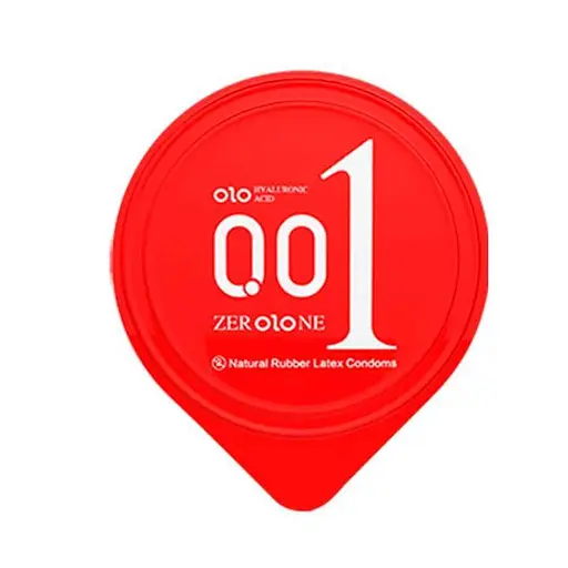 Гладкие презервативы ультратонкие Olo RED 0,01мм Ваниль двойная смазка M 51-54 мм 10 шт - фото 2