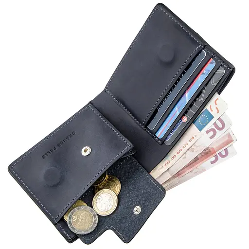 Кожаный портмоне Grande Pelle 9х11х3 см acs0015764 - фото 4