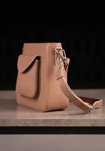 Жіноча шкіряна сумка Stella карамель краст - фото 2