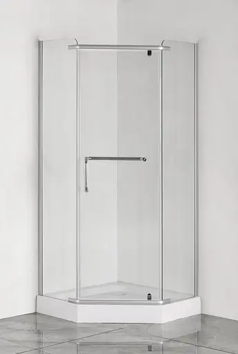Душевая кабина без поддона Mixxus Lines SC01-90x90x185-TR хром прозрачное стекло 6 мм MI6915, Универсальная, прозрачная, хром - фото 5