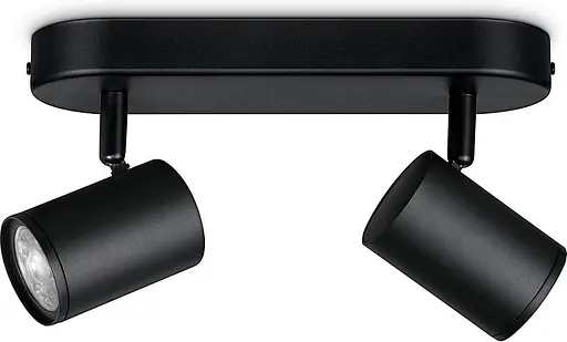 WiZ Світильник точковий накладний розумний IMAGEO Spots, 2х5W, 2200-6500K, RGB, Wi-Fi, чорний - фото 3