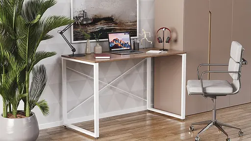 Письменный стол Ferrum-decor Серии Коннект 75x120x60 белый ДСП Дуб Сонома Трюфель 16мм (FRD-104211) - фото 6