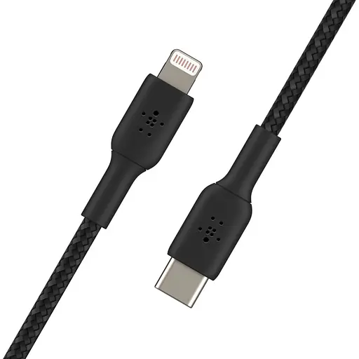 Кабель Belkin USB-С - Lightning, BRAIDED[1m, black] - фото 4
