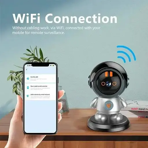 Поворотная беспроводная видеокамера Grant Wi-Fi-видеоня 2K ART 8936 с датчиком движения и поворотом на 355 градусов - фото 7
