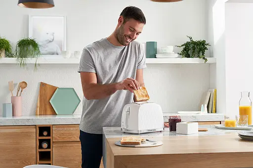 Тостер Russell Hobbs Honeycomb 850 Вт пластик широкі слоти білий - фото 3