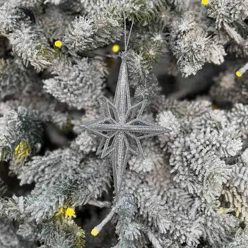 Ялинкова іграшка MIS LT Ромб малий 11х11х14 см срібний - фото 2