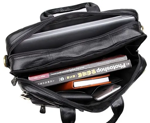 Чоловіча шкіряна сумка Vintage 39,5х29х13 см sum0012442 - фото 8