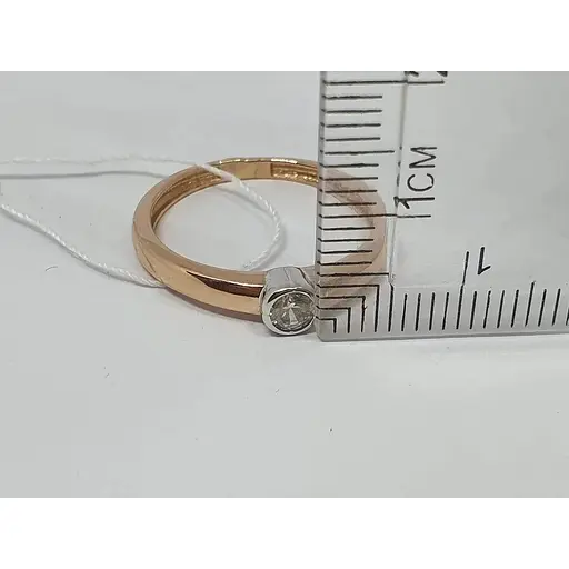 Золоте кільце Favoritum з фианитом. 111014 17,5 18 - фото 4