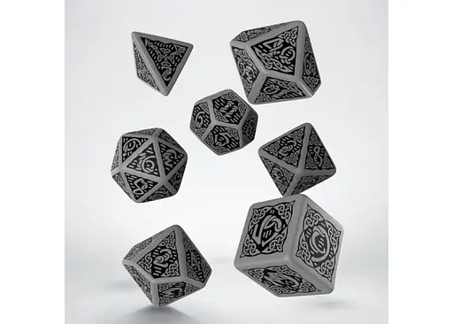Набір кубиків Celtic 3D Revised Gray & black Dice Set , 7 шт. (SCER12) - фото 2