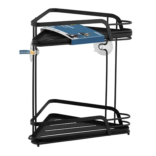 Полка угловая Ardesto Vigor 2-ярусная 22 см черная (ARHK4503PB)