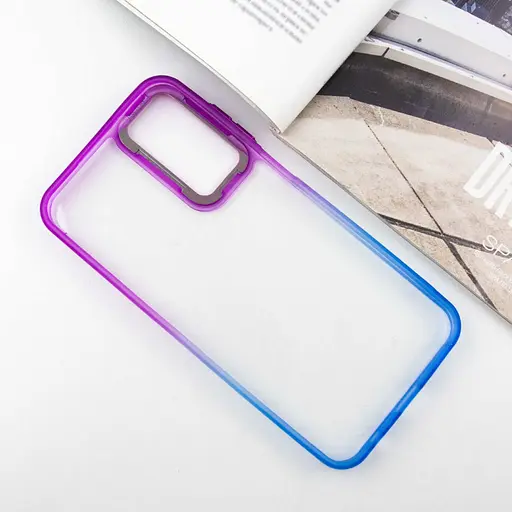 Чехол TPU+PC Fresh sip series для Samsung Galaxy A24 4G Синий / Фиолетовый - фото 3