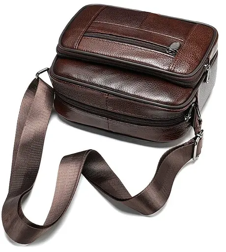 Чоловіча шкіряна сумка Vintage 20х16,5х7 см sum0012301 - фото 6