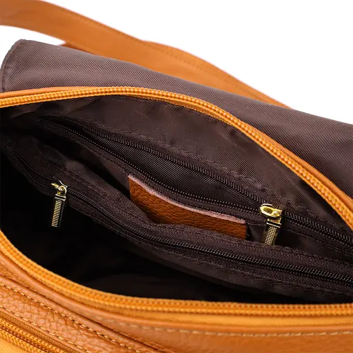 Вместительная повседневная сумка Vintage из натуральной кожи для женщин 23.5х17х10 см sum0027566 - фото 8