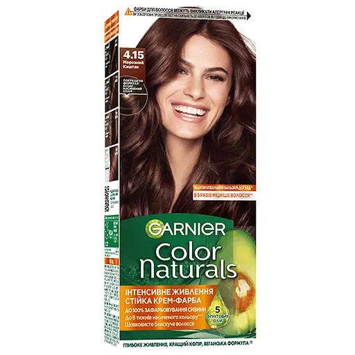 Уцінка. Фарба для волосся Garnier Color Naturals відтінок 4.15 морозний каштан 110 мл (C4472826) - фото 1