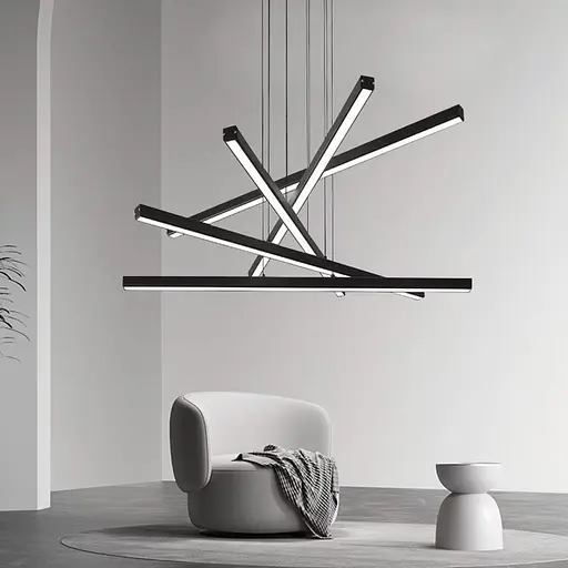 Чорна каскадна Led люстра Ø 101 см | Арт. A 55069-1000 BK | Line F - фото 1