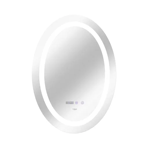 Дзеркало Qtap Mideya 500x700 з LED-підсвічуванням Touch, з антизапотіванням, з годинником, диммером яскравості QT2078NCR5070W - фото 4