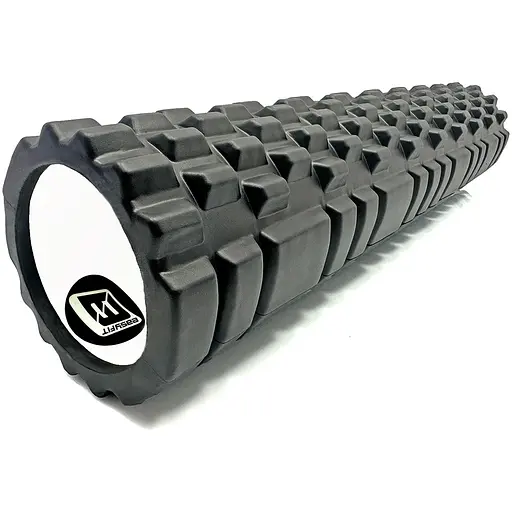 Массажный роллер EasyFit Grid Roller 60 см v.3.1 черный (EF-2037-BK) - фото 1