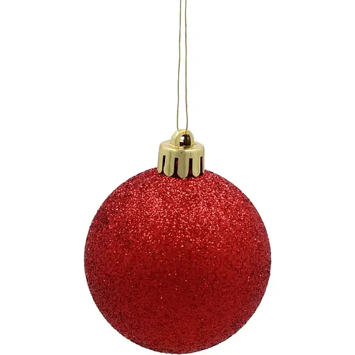 Комплект елочных шариков Chomik пластиковые 5 см красные 20 шт. (GIF3801) - фото 5