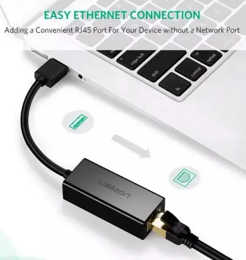Переходник to Ethernet Ugreen US236 USB Type-C to 10/100/1000Mbps Ethernet Adapter - фото 5
