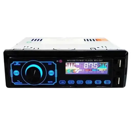Автомагнитола MP3 3887 ISO 1DIN с сенсорным LED дисплеем