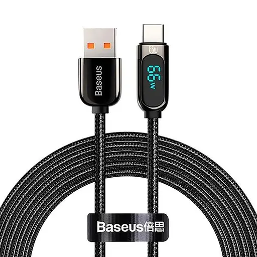 Кабель 2 метри Baseus Type-C Display CASX020101 66W з дисплеєм чорний