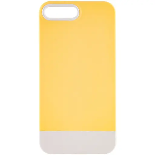Чехол TPU+PC Bichromatic для Apple iPhone 7 plus/8 plus 5.5 Creamy-yellow/White