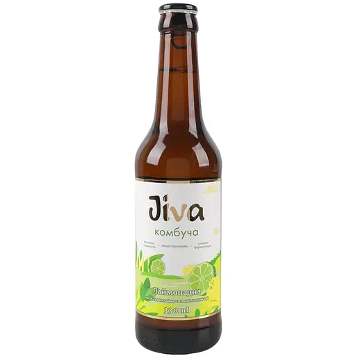 Напиток Jiva Комбуча Лаймонадная с настоем листьев каффер лайма 330 мл (886247) - фото 1