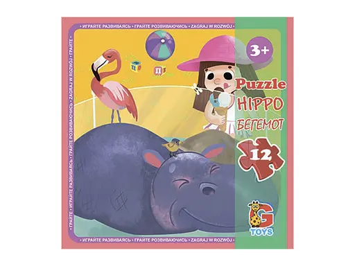 Пазлы G-Toys Зоопарк, 12 элементов, LZ04