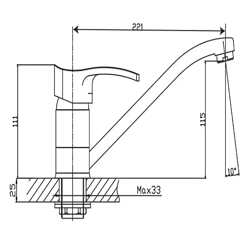 Змішувач для кухні Haiba FOCUS 555 HB0134 - фото 2