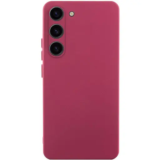 Чохол TPU GETMAN Liquid Silk Full Camera для Samsung Galaxy S23 Бордовий / Marsala