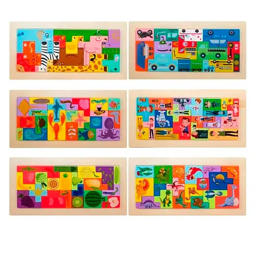 Дерев’яна іграшка Пазли тетріс, головоломка, 30x15x1 см (В асортименті)