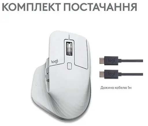 Мышь Logitech MX Master 3S для Mac Performance Wireless Pale Grey (910-006572) (6836231) - фото 6