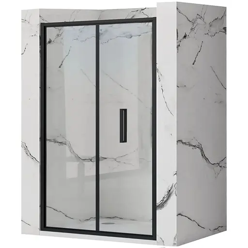 Душевые двери Rea Rapid Fold 90 REA-K6419, прозрачный, черный - фото 1