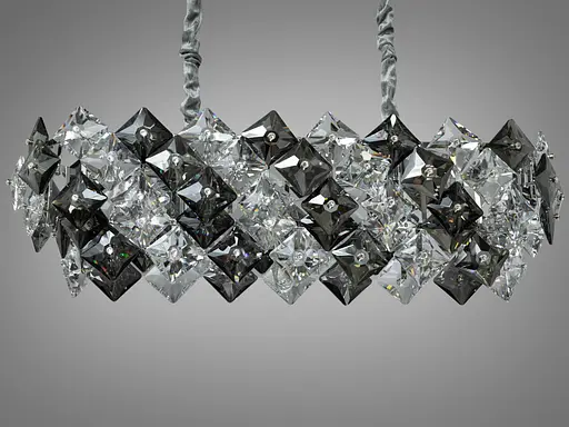 Неймовірно красива новинка кришталева люстра витягнутої форми, 10 ламп - фото 2