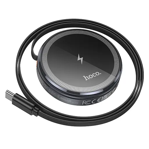 БЗУ Hoco CQ18 Flash 2in1 Magnetic + iWatch (with retractable cable Type-C) - фото 4