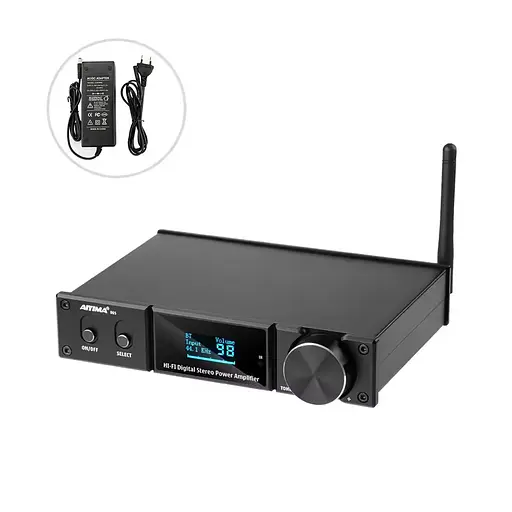 Усилитель звука AIYIMA D05 black + блок питания 36V Bluetooth 5.0, AUX, 120Wx2 - фото 1