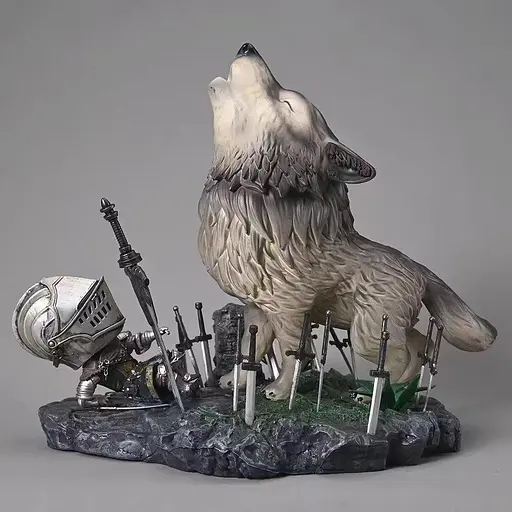 Коллекционная фигурка Дарк Соулс Сиф Великий Волк и Рыцарь Dark Souls Wolf Sif and Knight 21 см CH DS WSK - фото 5