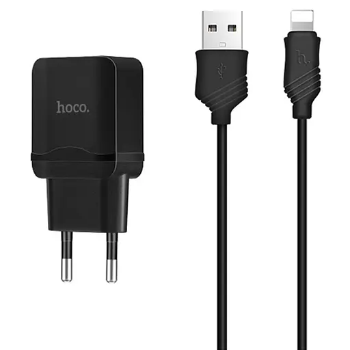 Адаптер сетевой Hoco Lightning cable C22A |1USB, 2.4А| - фото 1