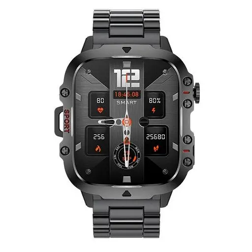 Розумний смарт годинник Smart Expert Nano Steel + 2 ремінця (Чорний) - фото 2